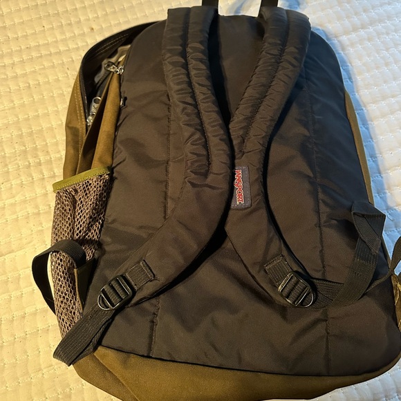 Jansport Big Student Backpack, 70% Recycled, Army Green - Picture 2 of 4